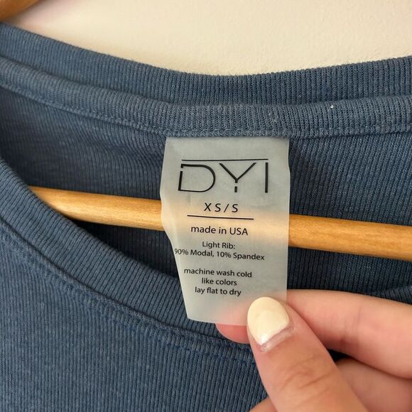 DYI Define Your Inspiration Asymmetrical Sweatshirt Pullover Slate Blue - Picture 2 of 4
